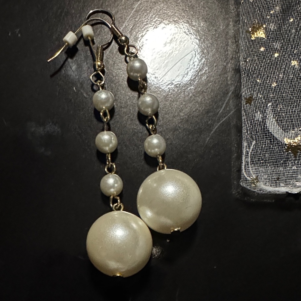 Classic Pearl Drop Earrings - Ivory Pearl Dangle